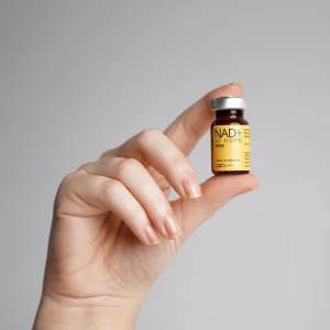 nad at home mini 500mg vial in hand showing size