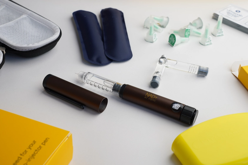 nad+ pen kit contents on table